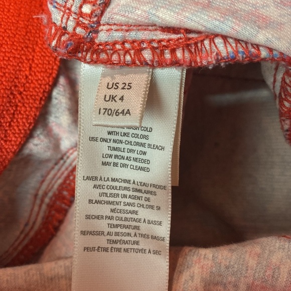 We the free flare leg corduroy patterned pants size 25 - Picture 7 of 8